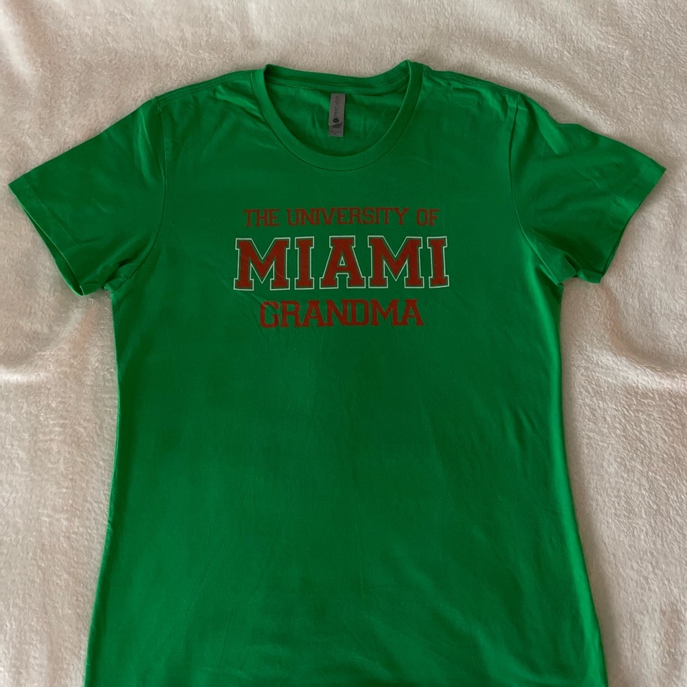 University of Miami Grandma Next Level Apparel Green T-Shirt
